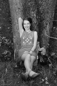 Woman sitting outdoors