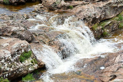 Scenic view of waterfall