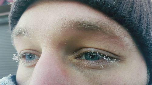 Close-up portrait of a beautiful young woman