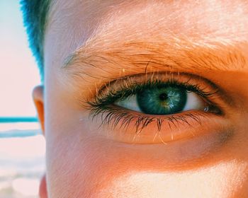 Cropped face of boy