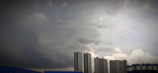 Low angle view of buildings against sky