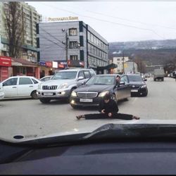 Traffic on road in city