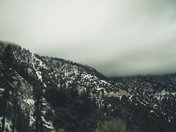 Scenic view of mountains against clear sky