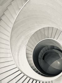 Low angle view of spiral staircase