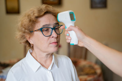 Portrait of a woman with eyeglasses