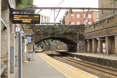 Railroad station platform