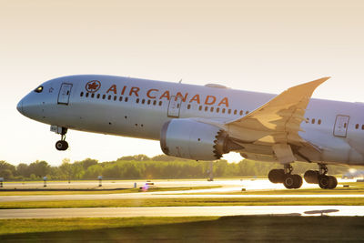 View of airplane against the sky