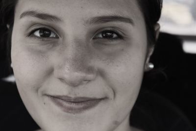 Close-up portrait of smiling man