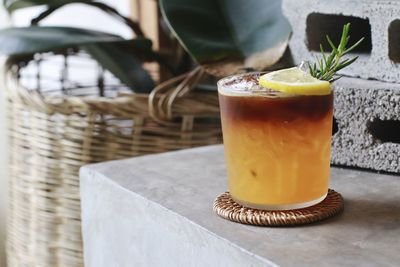 Close-up of drink on table