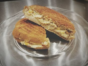 Close-up of bread on plate