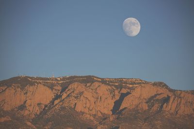 Low angle view of moon in sky