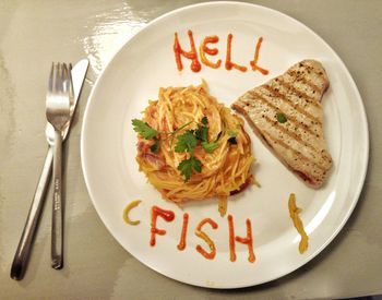 Close-up of food in plate