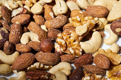 Directly above shot of dried food in plate