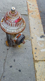 High angle view of street