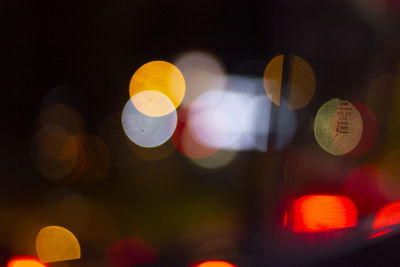 Defocused lights at night