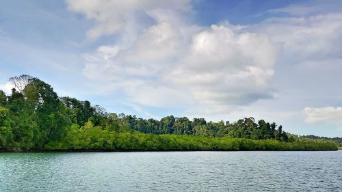 Scenic view of river against sky