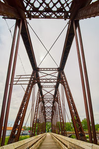 Low angle view of bridge against sky