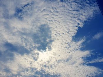 Low angle view of clouds in sky