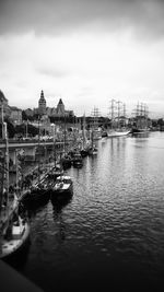 Boats in harbor