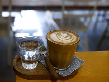 Coffee cup on table