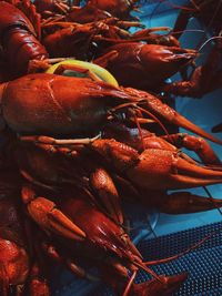 Close-up of red for sale in market