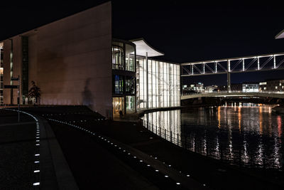 Illuminated city at night