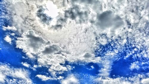 Low angle view of clouds in sky