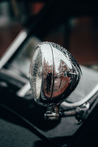 Close-up of old vintage car