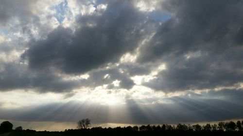 Low angle view of cloudy sky