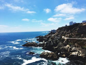 Scenic view of sea against sky