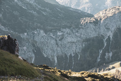 Scenic view of rocky mountains