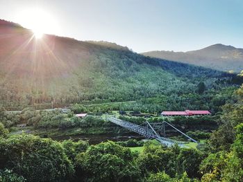 Scenic view of landscape against clear sky