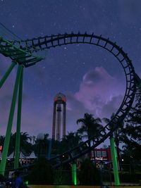 Scenic view of landscape against sky at night