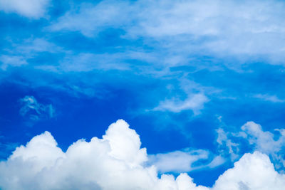 Low angle view of clouds in sky