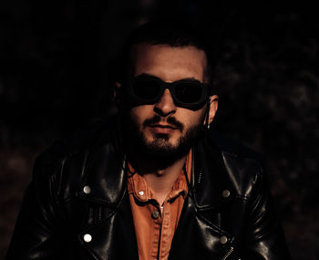 Portrait of man wearing sunglasses