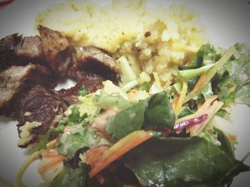 Close-up of food in plate