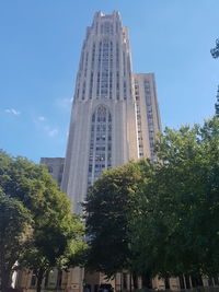 Low angle view of modern building against sky