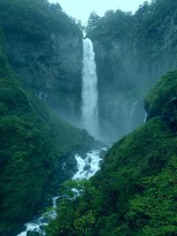 Scenic view of waterfall