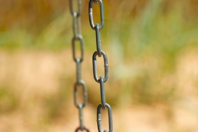 Close-up of chain swing