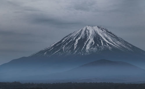 Scenic view of snowcapped mountain against sky