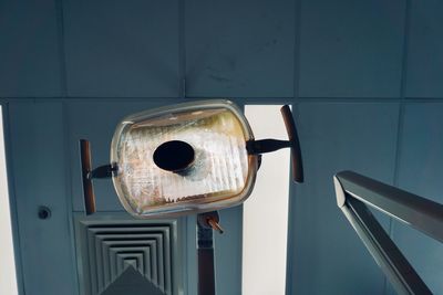 Directly above shot of machine in container