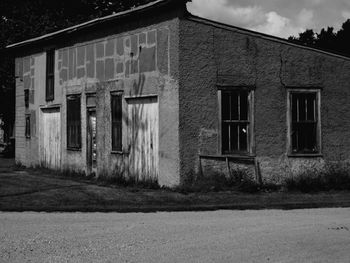 Exterior of old building against sky