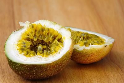 Close-up of fruits on table