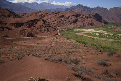 Scenic view of landscape against mountain