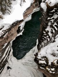 Scenic view of frozen lake