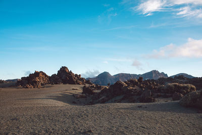 Scenic view of desert against sky