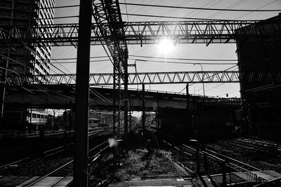 Railway tracks against sky