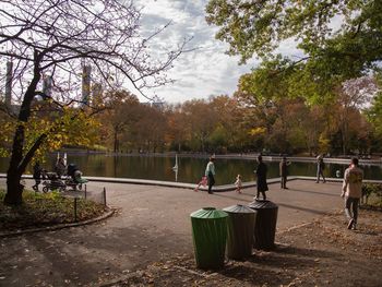 People in park during autumn