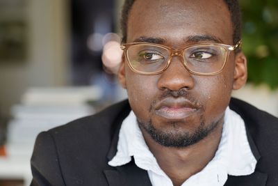 Close-up portrait of young man
