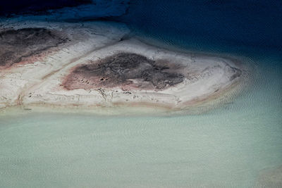 Aerial view of a glacier lake